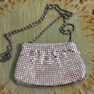 Vintage Silver Metal Mesh Purse